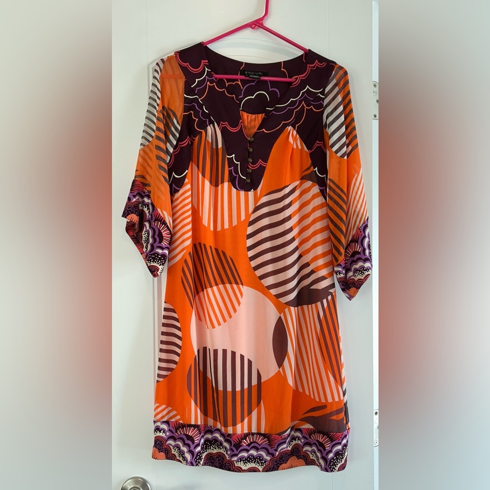 Etcetera Silk Geometric Dress